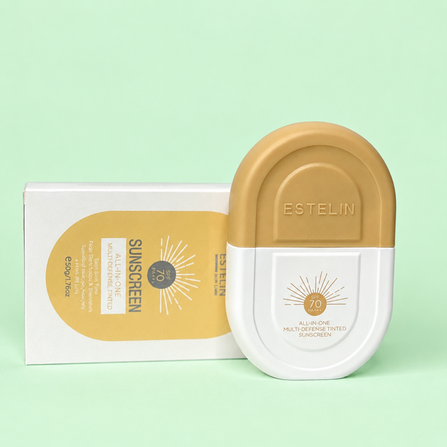 ضد افتاب رنگی استلین SPF70+ انواع پوست